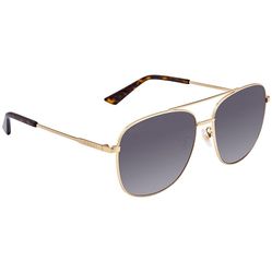Kính Mát Gucci Grey Square Unisex Sunglasses GG0410SK 003 61